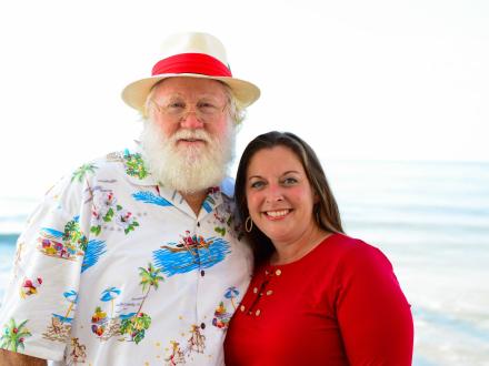 Santa Clause on the Beach