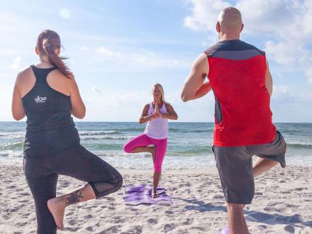 Yoga on Gulf Shores Beach