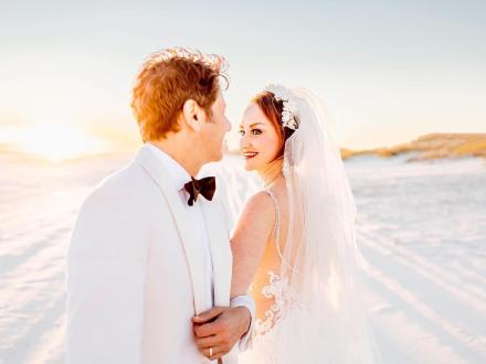 Couple getting Married on Beach