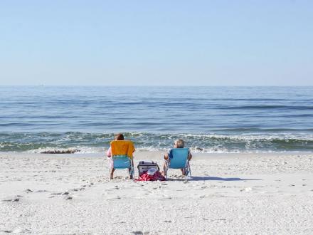 Beach Couple Relaxing in Gulf Shores