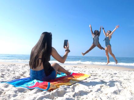 Teenagers on Gulf Shores Beach