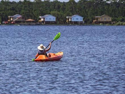 Kayaker in Lake Shelby
