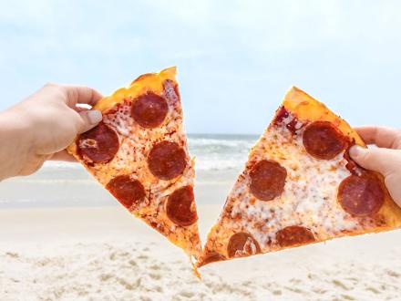 Vinny's pizza by the slice in Orange Beach