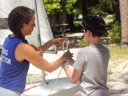 Kid at Sail Camp in Gulf Shores & Orange Beach, Alabama
