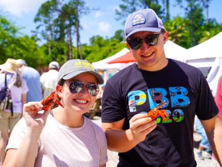 Crawfish festival on Alabama Beaches, family-friendly event