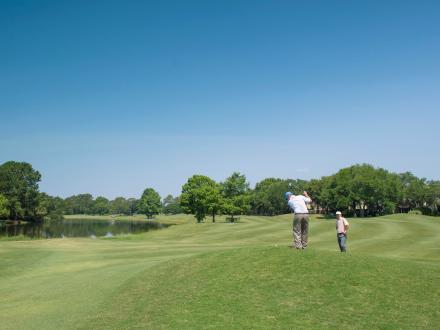Men playing golf at Craft Farms Resort in Gulf Shores, Alabama