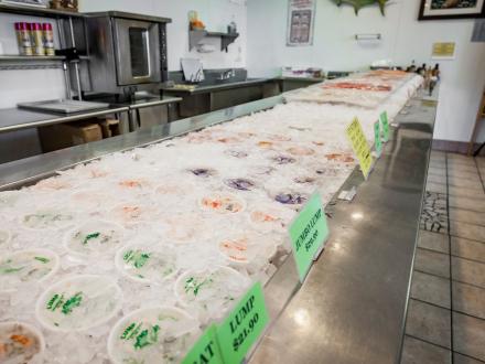 fresh seafood at Blalock's Seafood Market in Gulf Shores, Alabama