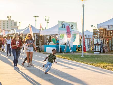 People attending Shrimp Fest in Gulf Shores