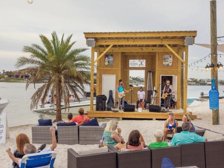 Live Music at Flora-Bama Yacht Club waterfront restaurant and bar.