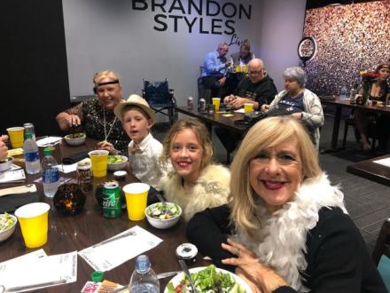 Family at the Christmas Murder Dinner Mystery Show at OWA