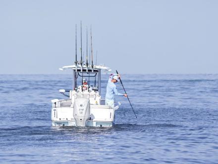 Angler fishing in the Gulf of Mexico in Orange Beach
