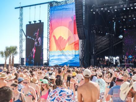 Crowd at the main stage at Sand in My Boots Festival in Gulf Shores