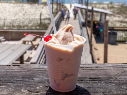 Chocolate bushwacker cocktail at Flora-Bama Lounge & Oyster Bar