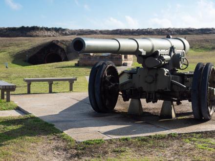 Military cannon at Historic Fort Morgan