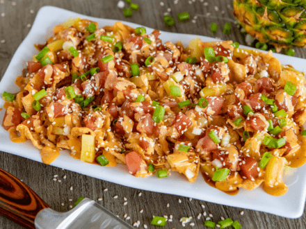 Tuna poke nachos at Island Wing Co. in Gulf Shores